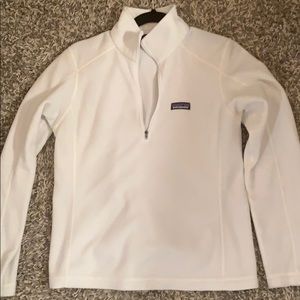 White Fleece Patagonia Quarter-zip